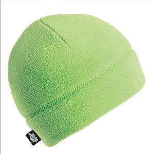 Turtle fur green fleece beanie